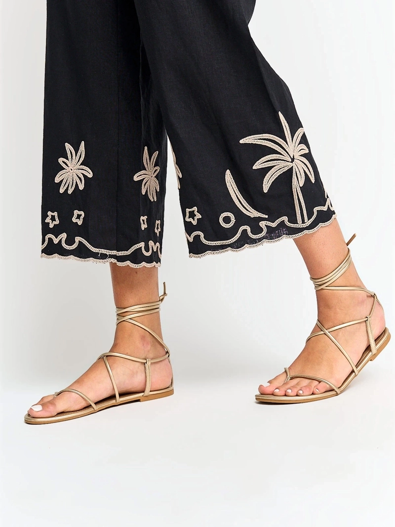 PANTALÓN MUJER TATIENNE LINO BORDADO - 4