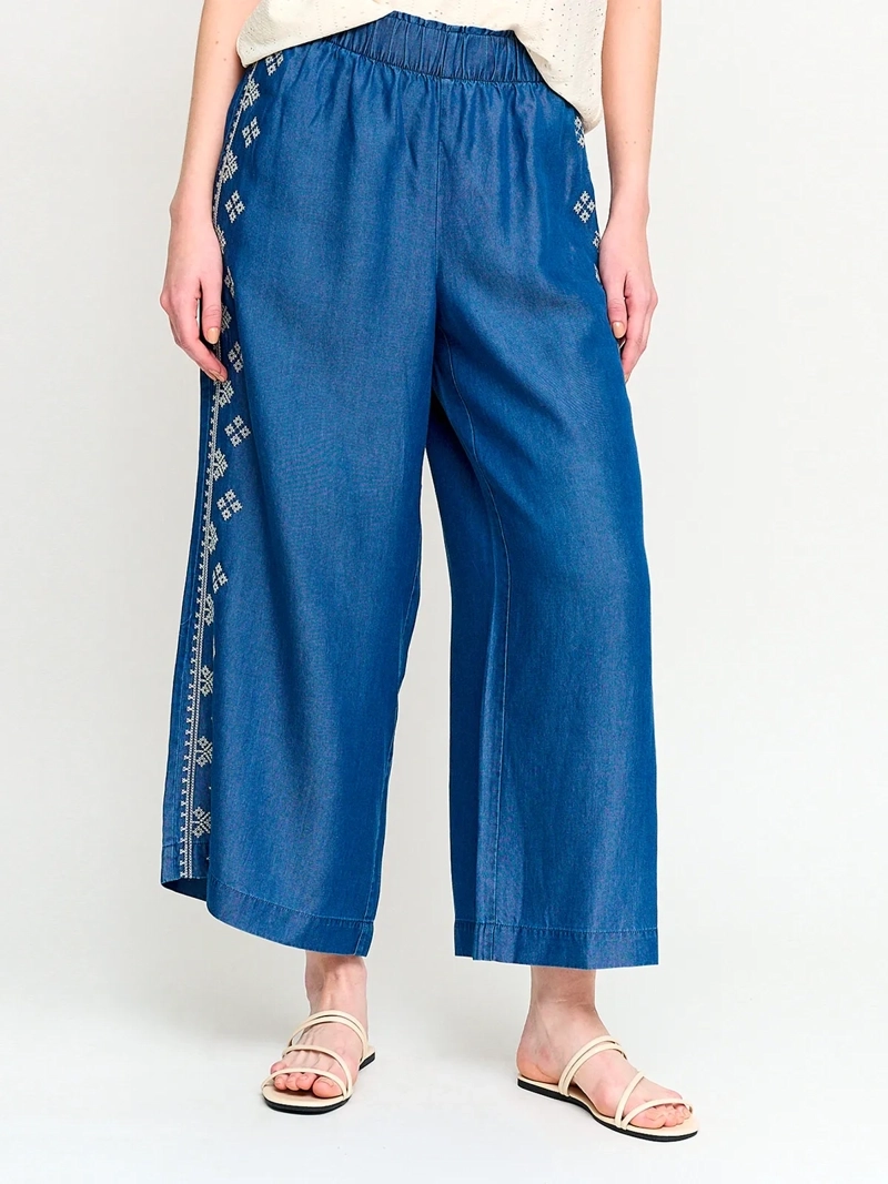 JEANS MUJER AZIZ DENIM BORDADO - 2