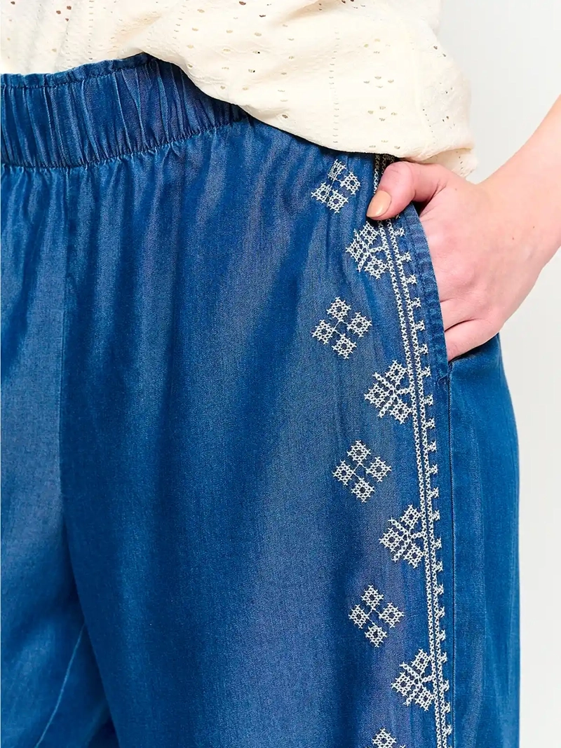 JEANS MUJER AZIZ DENIM BORDADO - 4