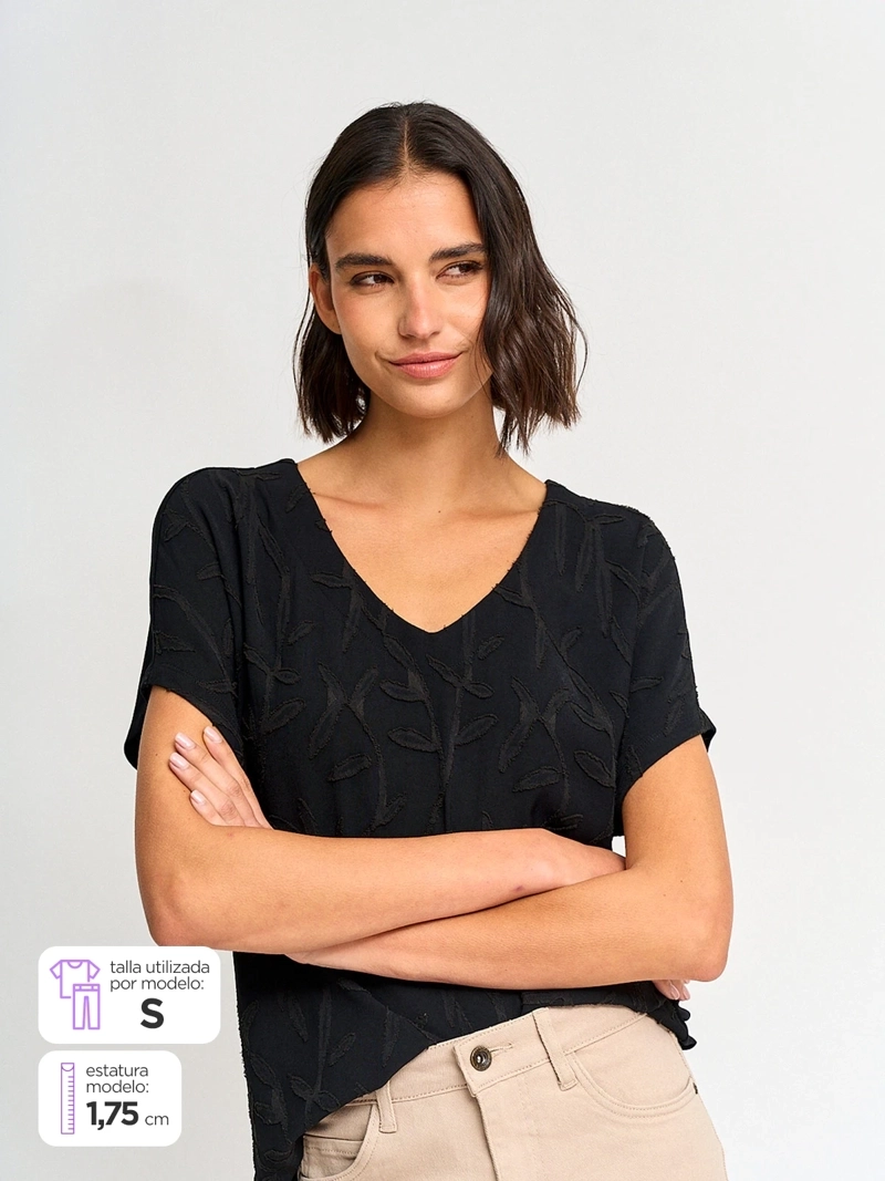 POLERA MUJER REGATTA MANGA CORTA HOJAS - 1