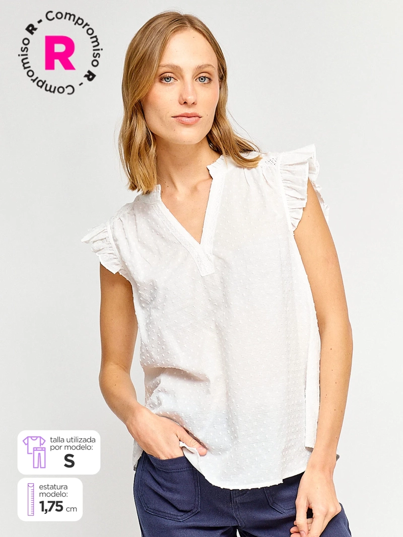 REGATTA BLUSA MUJER REGATTA ALGODÓN SIN MANGAS MACRAMÉ
