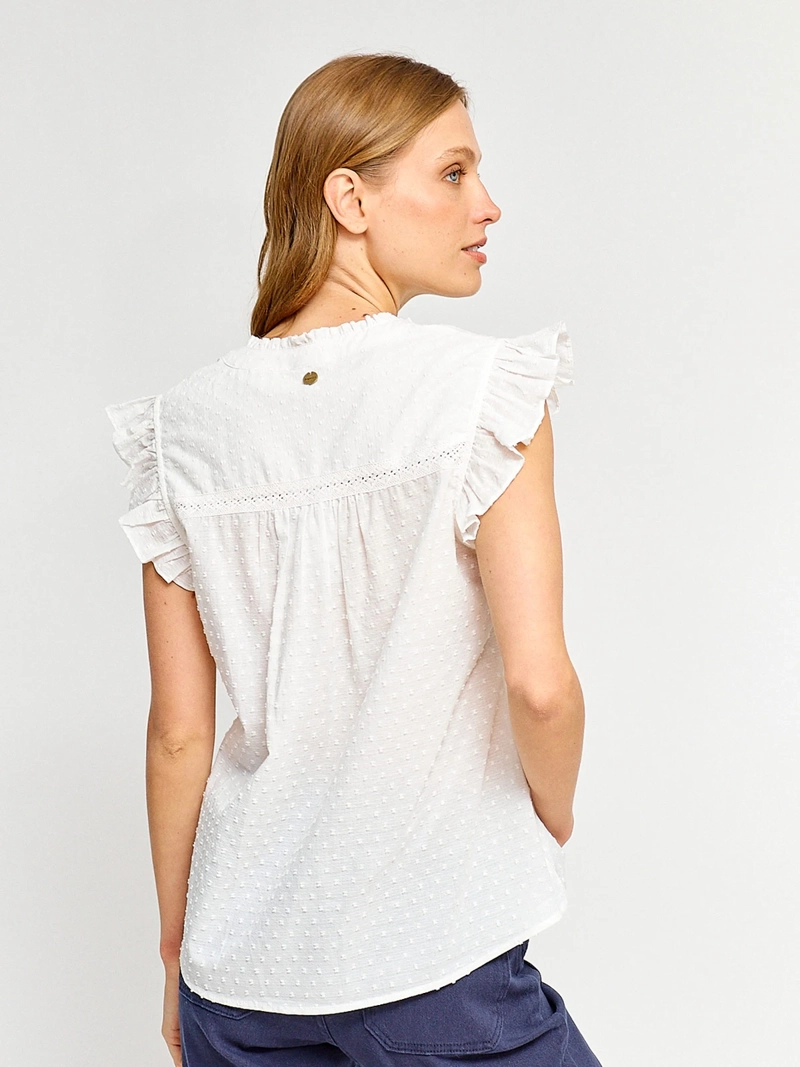 BLUSA MUJER REGATTA ALGODÓN SIN MANGAS MACRAMÉ - 2