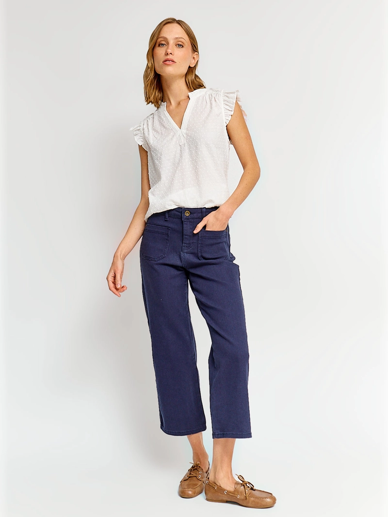 BLUSA MUJER REGATTA ALGODÓN SIN MANGAS MACRAMÉ - 4