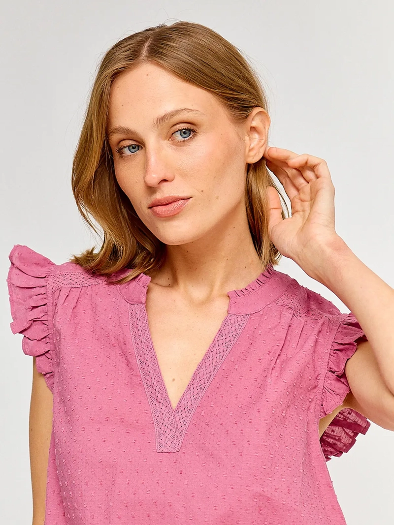 BLUSA MUJER REGATTA ALGODÓN SIN MANGAS MACRAMÉ - 3