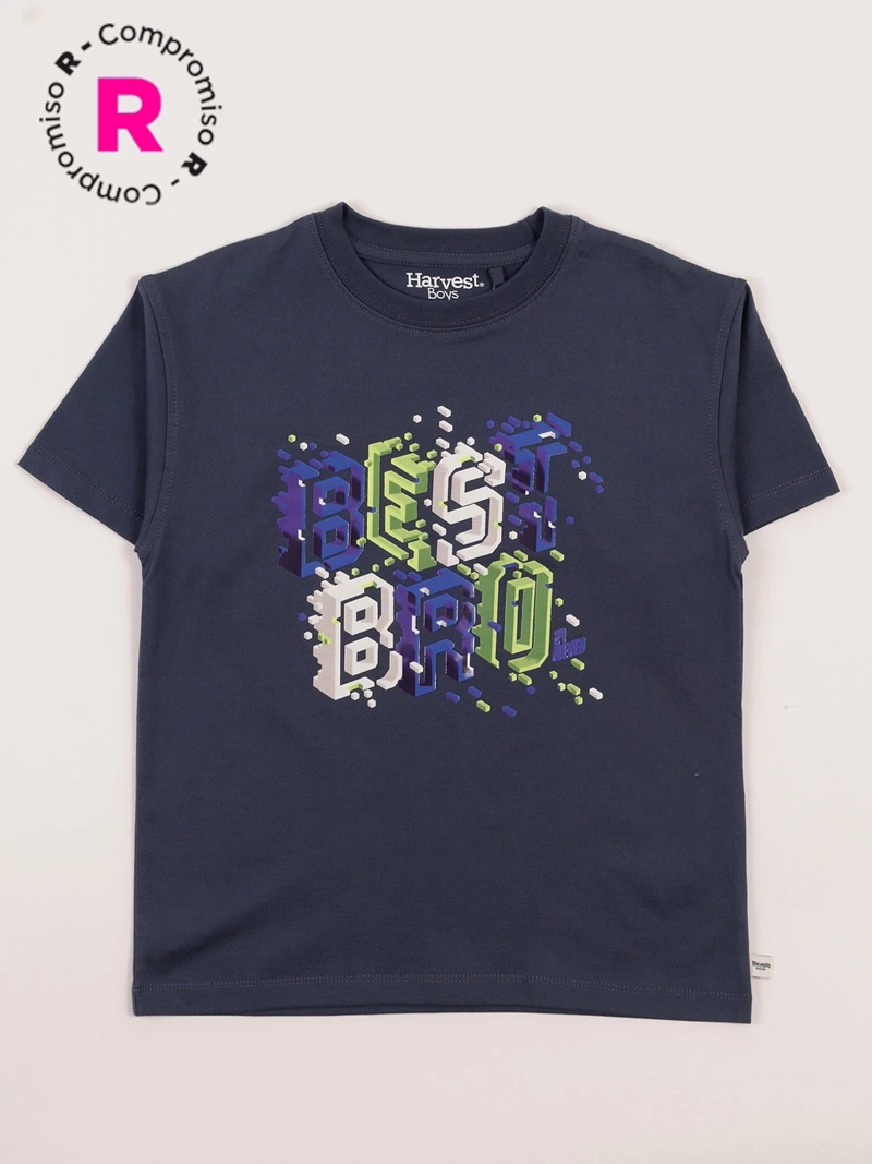 POLERA MANGA CORTA ALGODÓN NIÑO HARVEST GOMA