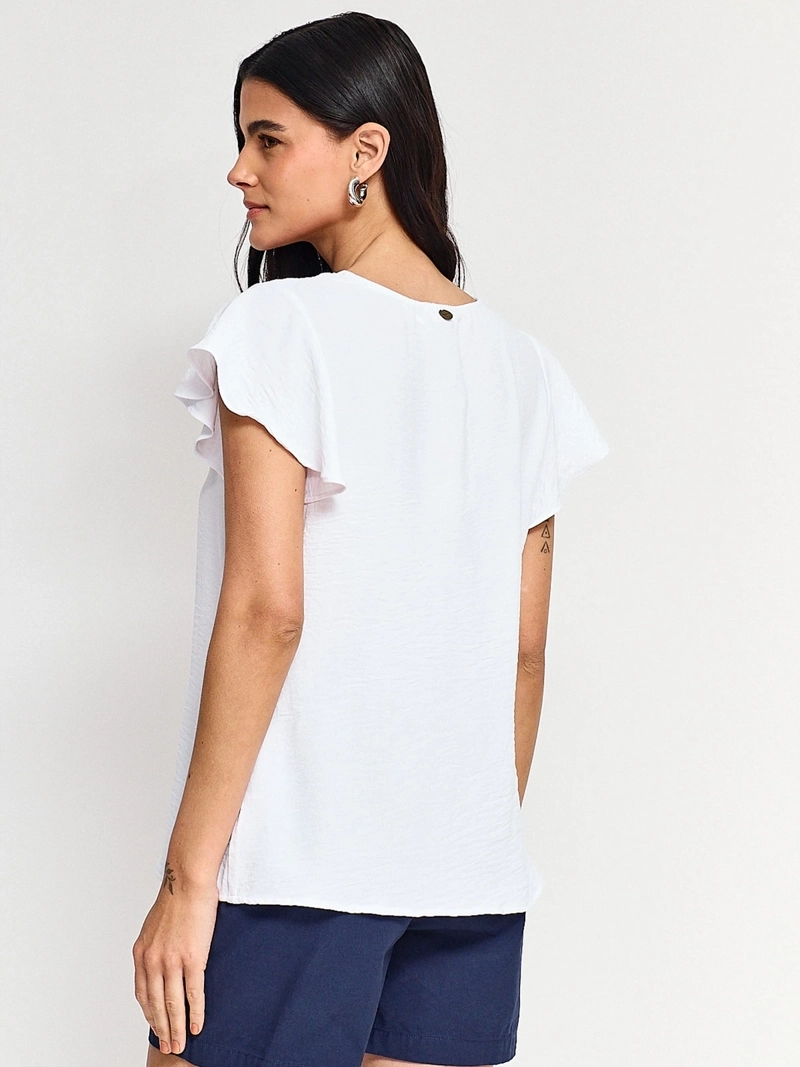 BLUSA MUJER REGATTA MANGA CORTA BOTÓN FORRADO - 2