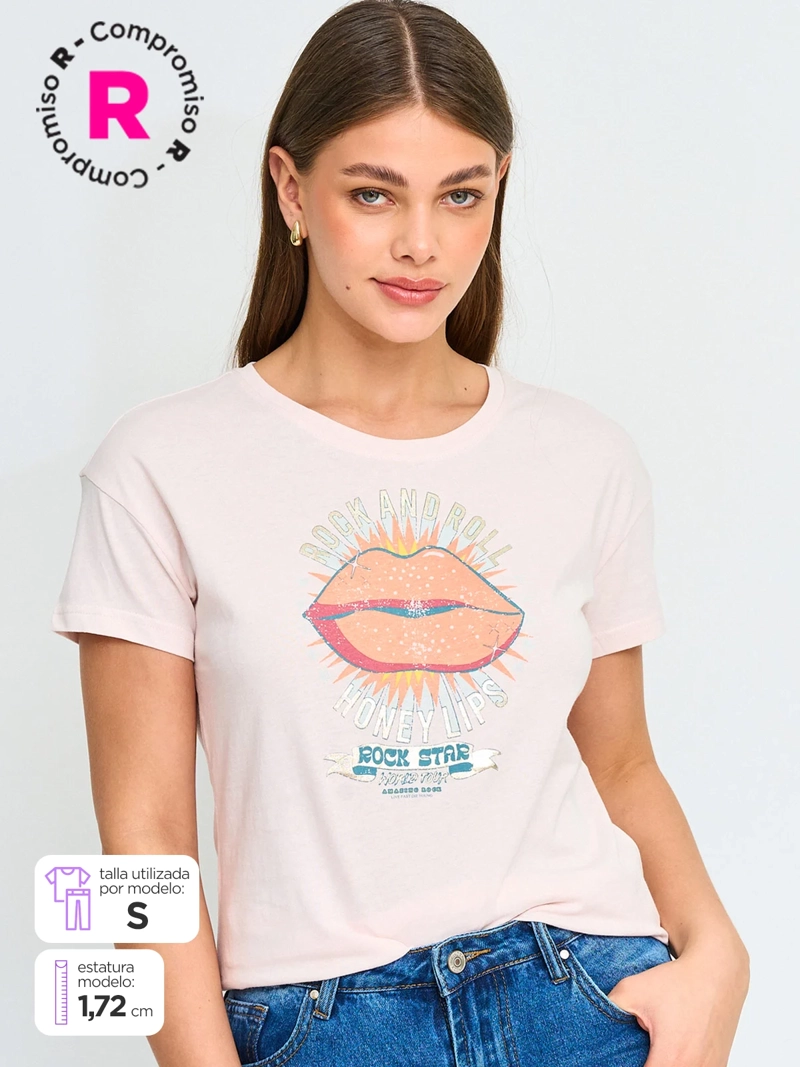 POLERA MUJER INDEX ALGODÓN MANGA CORTA - 1