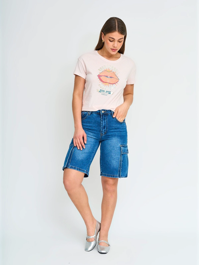 POLERA MUJER INDEX ALGODÓN MANGA CORTA - 4