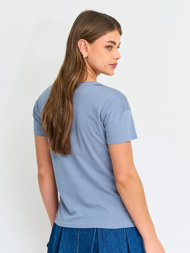 POLERA MUJER INDEX ALGODÓN MANGA CORTA - 2