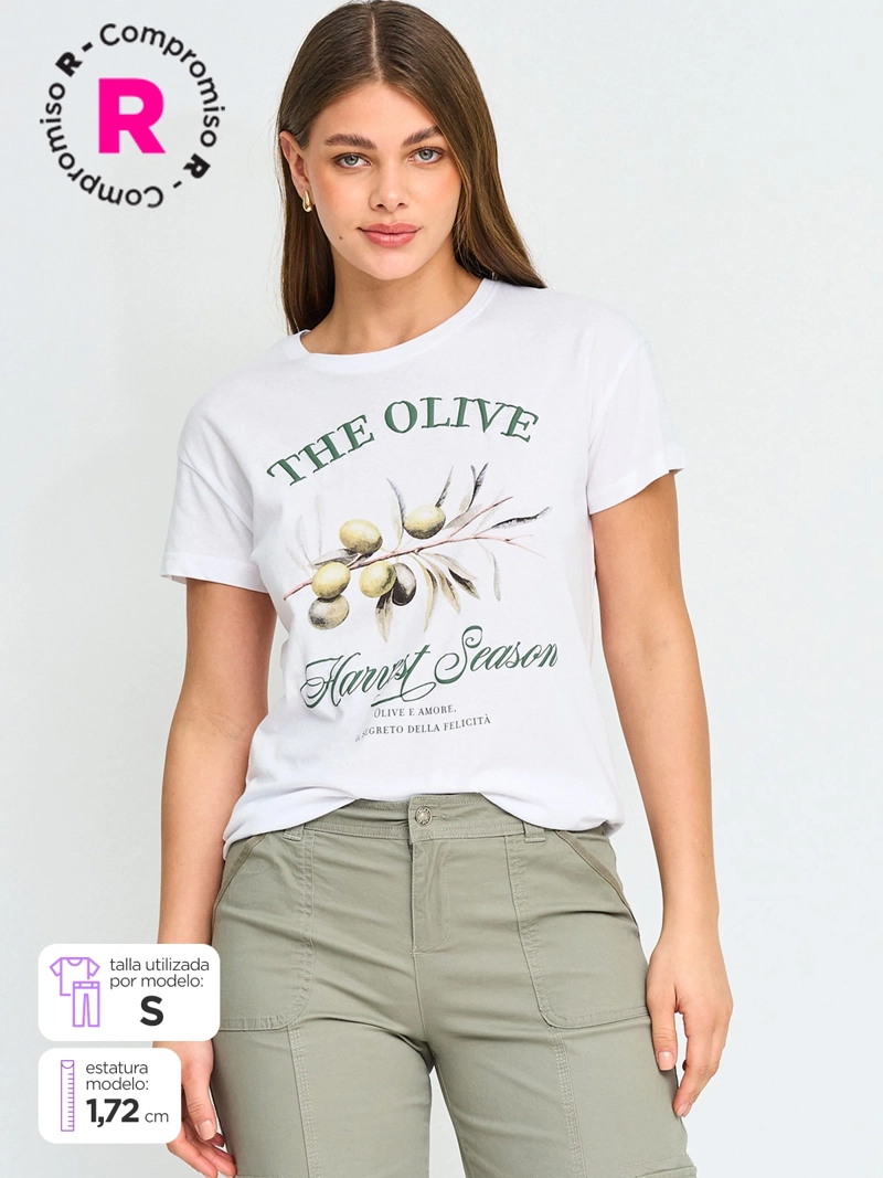 POLERA MUJER INDEX ALGODÓN MANGA CORTA - 1