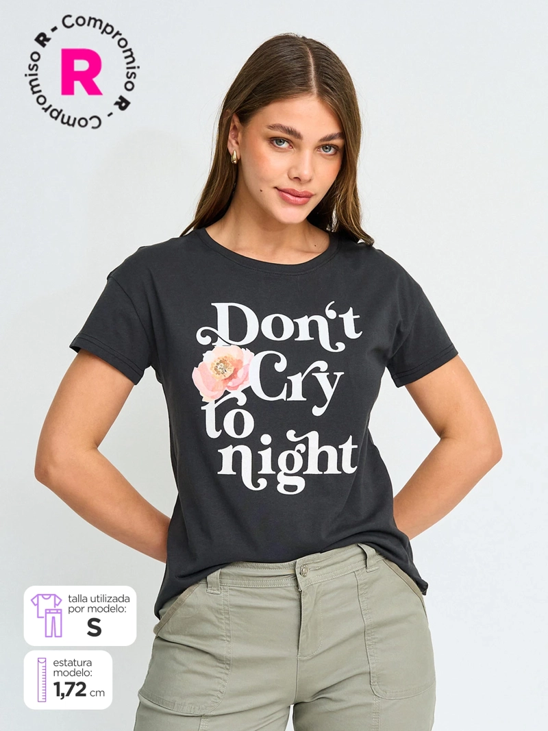 POLERA MUJER INDEX ALGODÓN MANGA CORTA