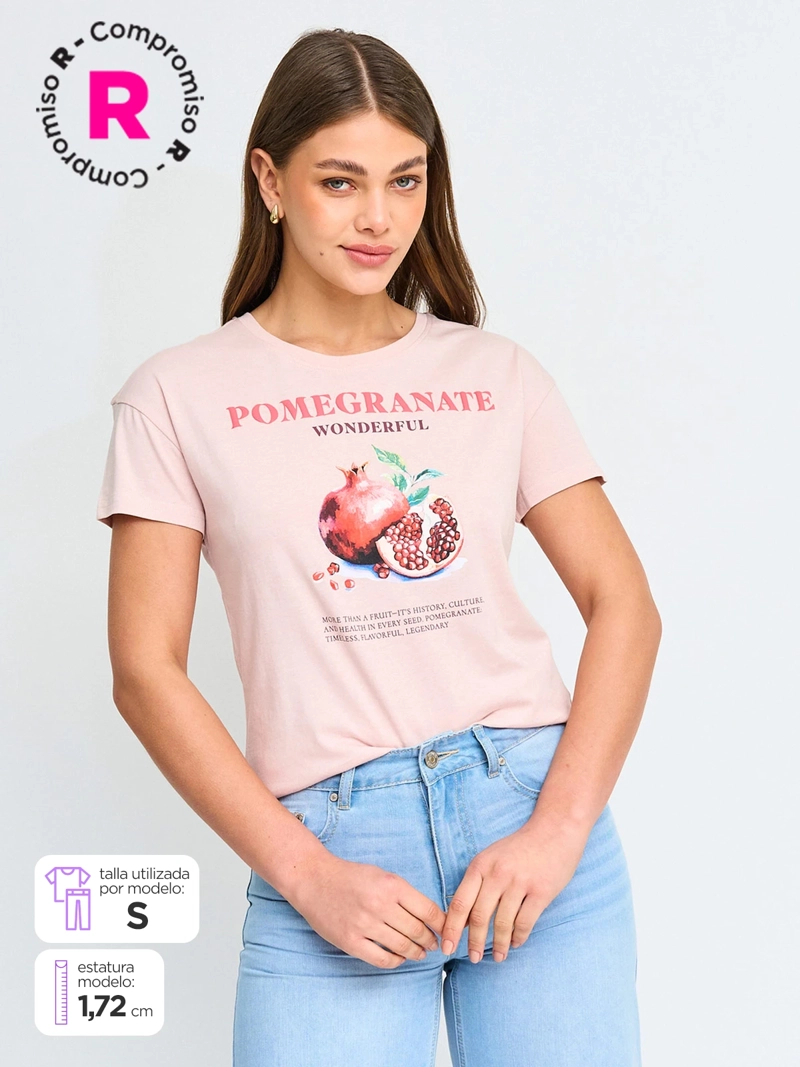 POLERA MUJER INDEX ALGODÓN MANGA CORTA - 1