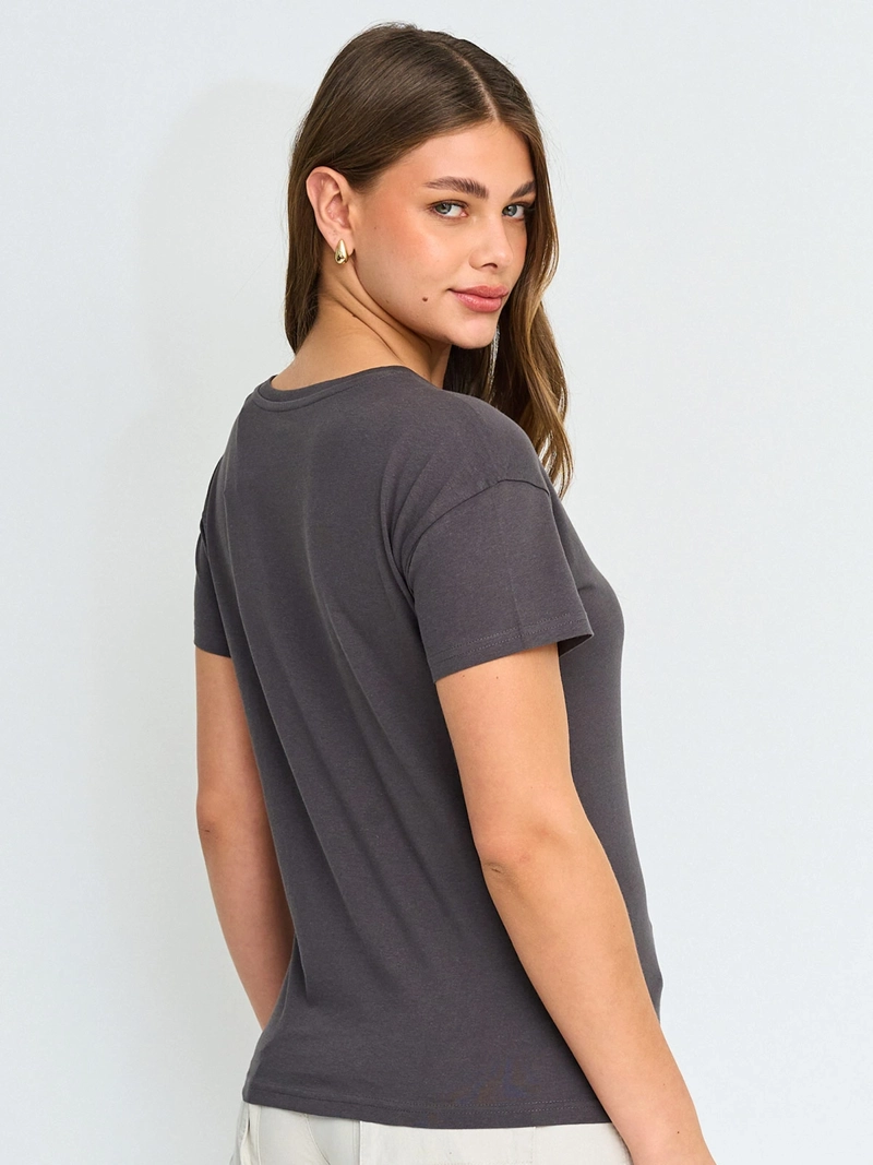 POLERA MUJER INDEX ALGODÓN MANGA CORTA - 2
