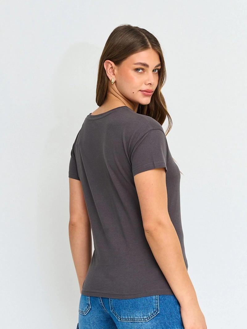 POLERA MUJER INDEX ALGODÓN MANGA CORTA - 2