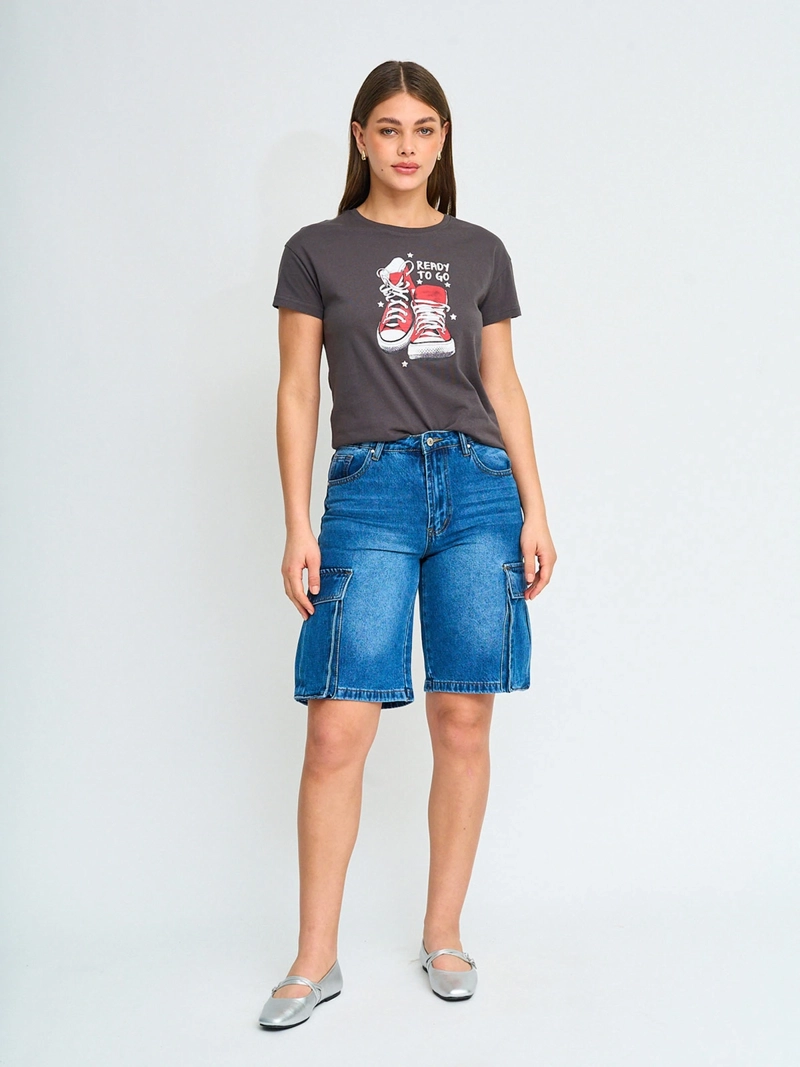 POLERA MUJER INDEX ALGODÓN MANGA CORTA - 4