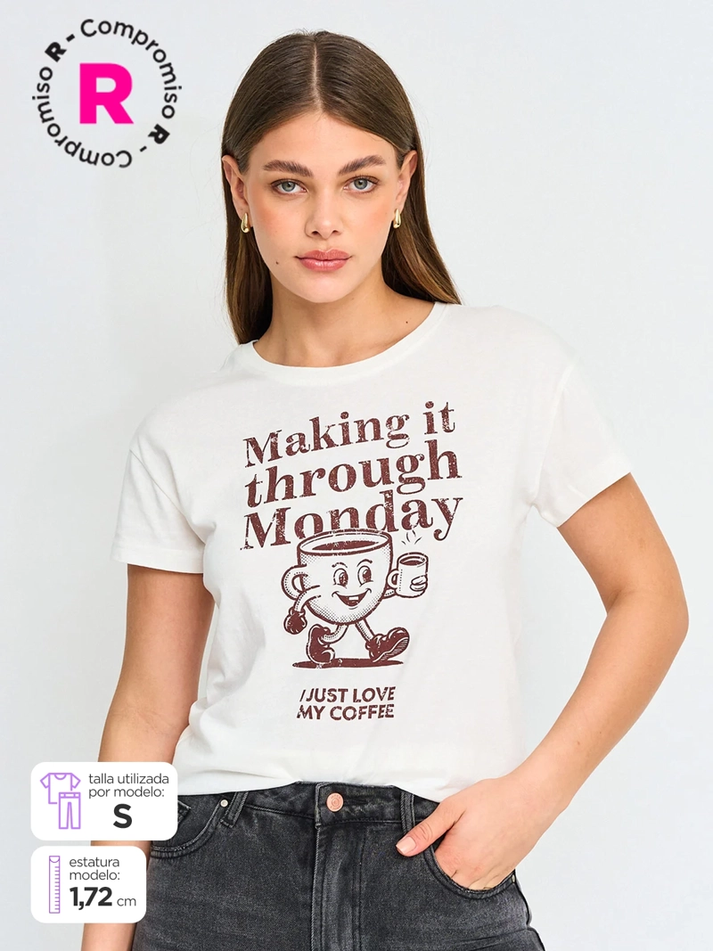 POLERA MUJER INDEX ALGODÓN MANGA CORTA - 1