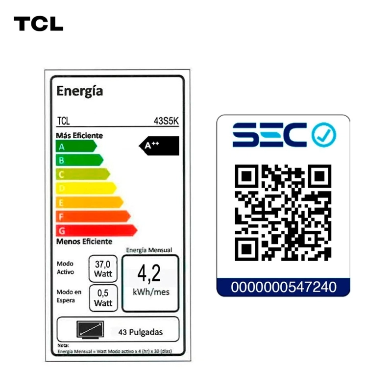 SMART TV TLC TCL QLED FHD 43” S5K - 12