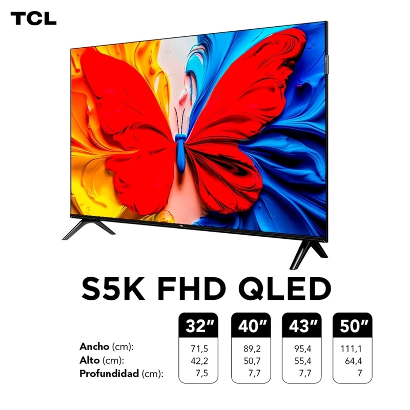 SMART TV TLC TCL QLED FHD 43” S5K - 10