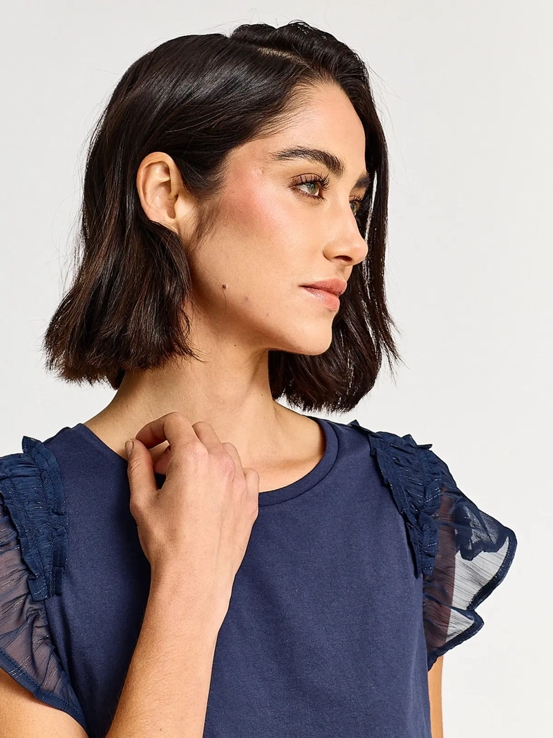 POLERA MUJER REGATTA MANGA CORTA VUELOS BRILLOS - 3
