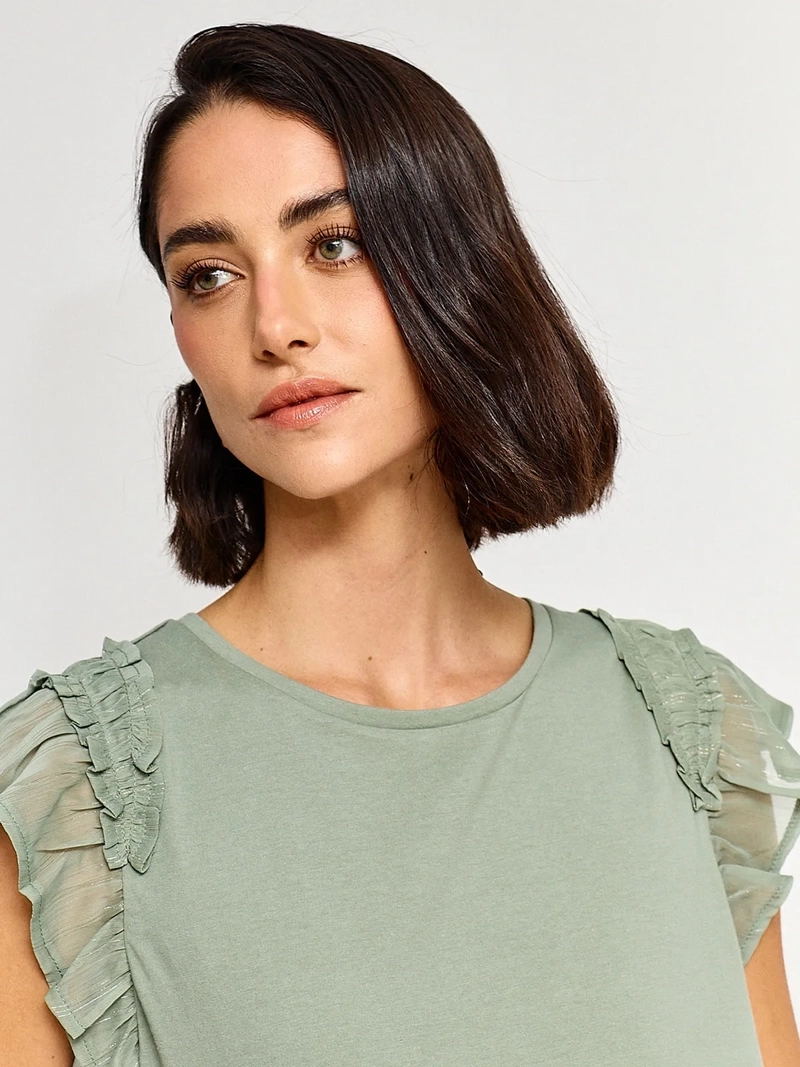 POLERA MUJER REGATTA MANGA CORTA VUELOS BRILLOS - 3