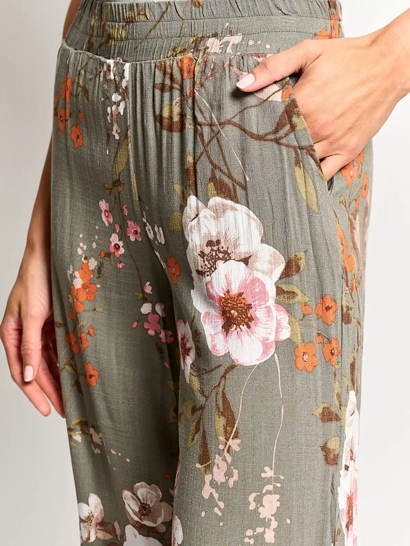 PANTALÓN MUJER AZIZ LINO ESTAMPADO - 4