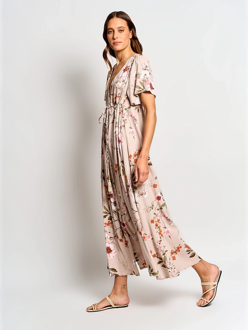 VESTIDO MUJER AZIZ LARGO ESTAMPADO - 2