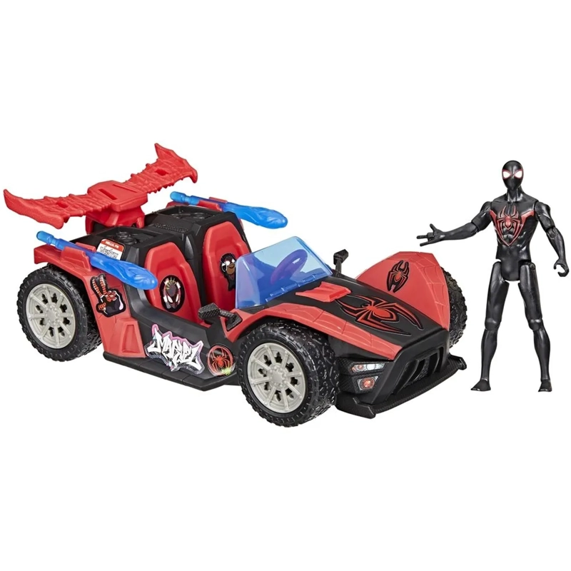 FIGURA DE ACCIÓN MARVEL SPIDERMAN VENOM VERSUS EPIC WORLD OF ACTION BÓLIDO LANZADOR MILES MORALES - 2