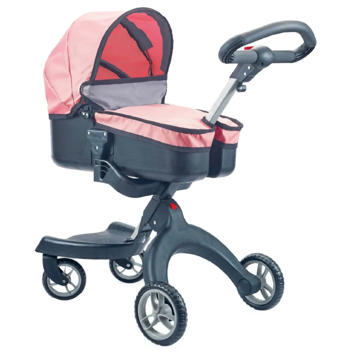 COCHE CUNA KIDSCOOL JUGUETE PARA MUÑECA ROSADO - 1