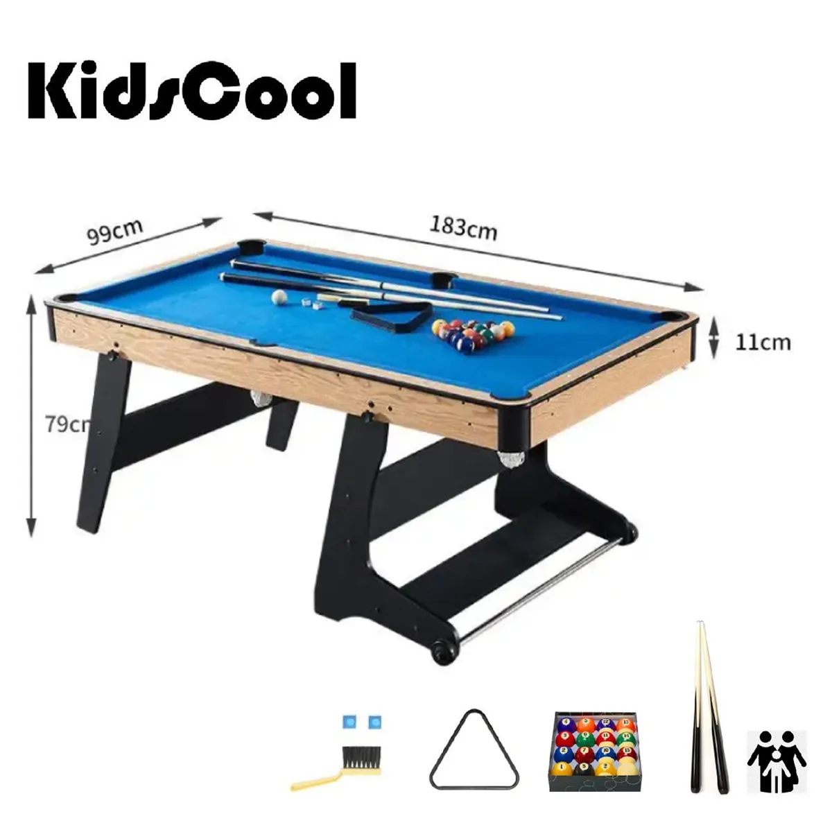 MESA DE POOL KIDSCOOL 72 79 X 99 X 183 CM VERDE - 5