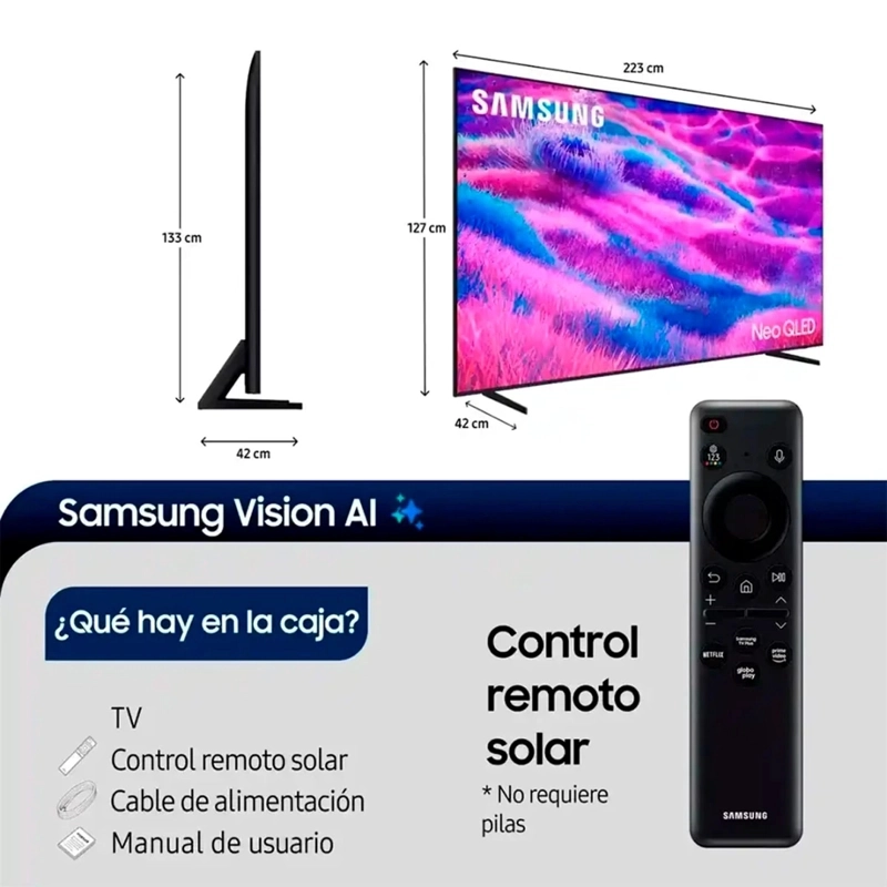 SMART TV SAMSUNG NEO QLED 4K MINI LED 100 QN80F VISION AI - 3