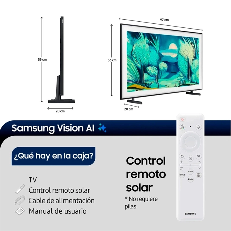 SMART TV SAMSUNG QLED 4K UHD 43 THE FRAME LS03F ART MODE VISION AI - 3