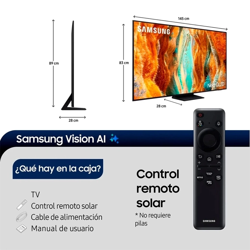 SMART TV SAMSUNG 65" QN70F NEO QLED MINI LED 4K VISION AI (2025) - 3