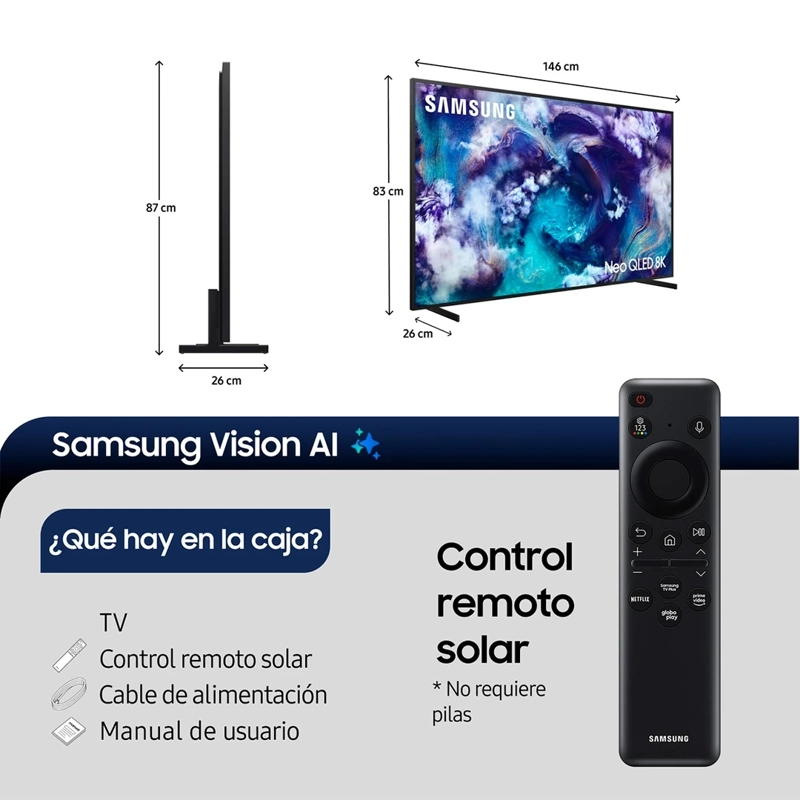 SMART TV SAMSUNG 65 QN900F NEO QLED MINI LED 8K VISION AI (2025) - 3