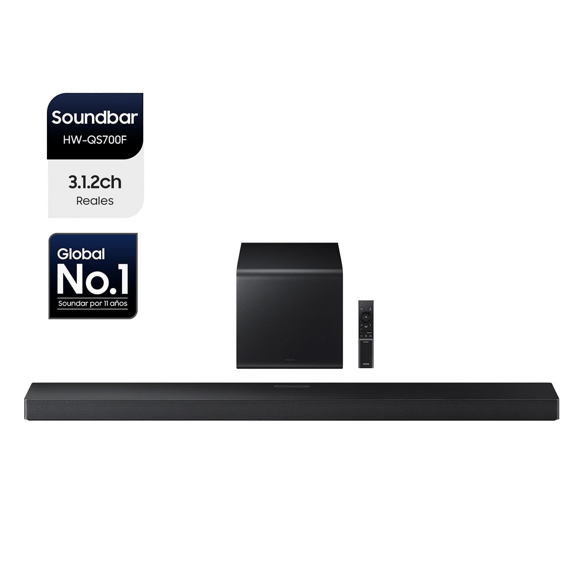SOUNDBAR BLUETOOTH SAMSUNG Q-SERIE HW-QS700F 5.1.4 SUBWOOFER CON ALTAVOZ INALÁMBRICO - 4
