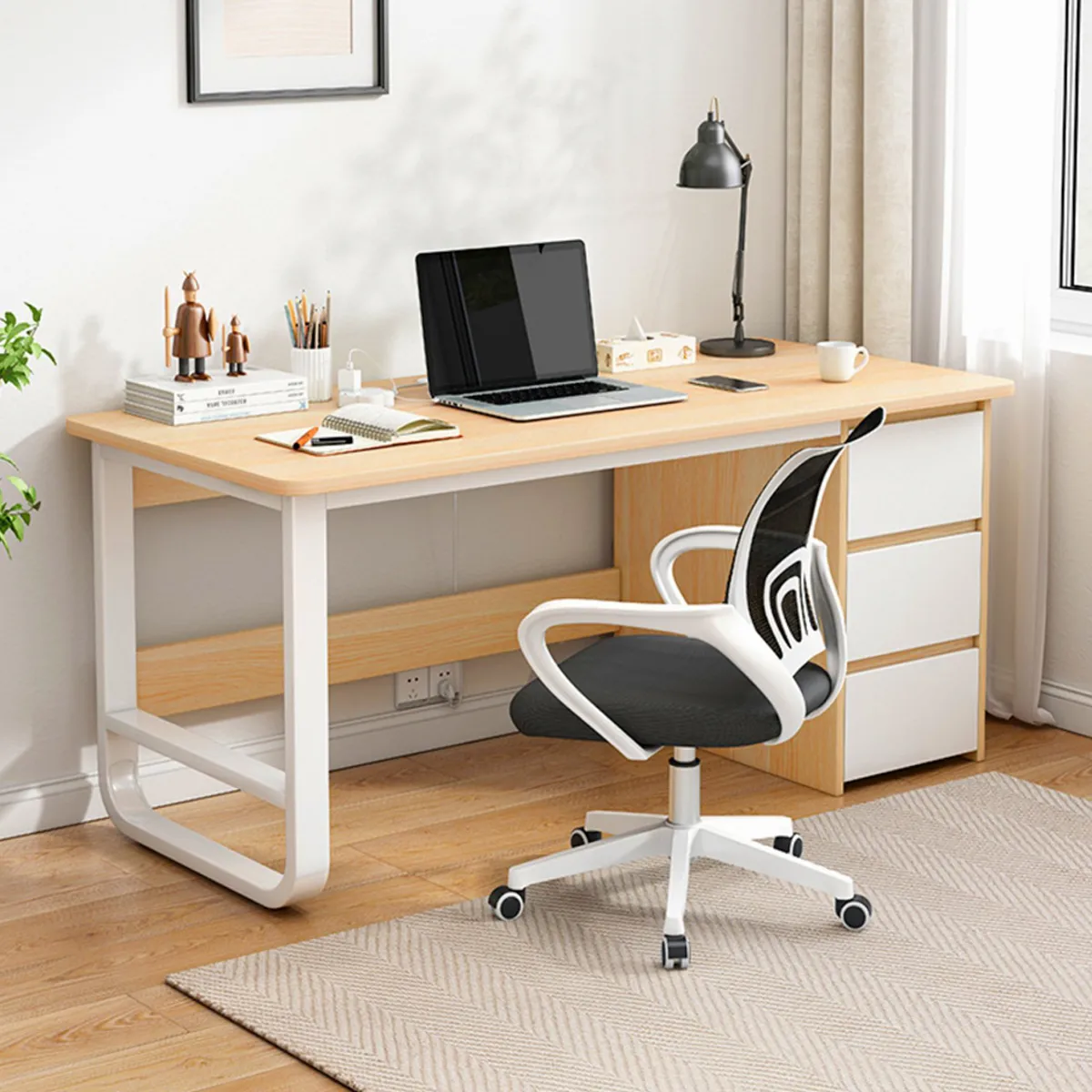 ESCRITORIO TODO PRODUCTOS EJECUTIVO METAL 3 CAJONES BEIGE - 2