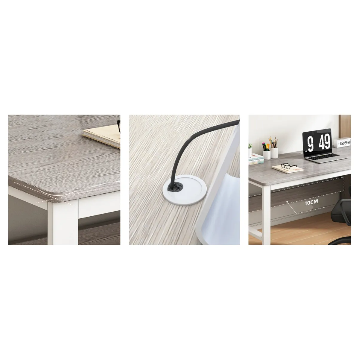 ESCRITORIO TODO PRODUCTOS EJECUTIVO METAL 3 CAJONES GRIS - 5