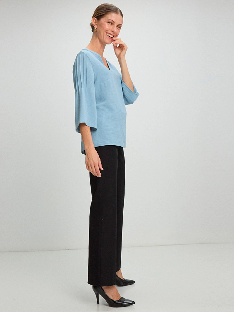 BLUSA MUJER MA GRIFFE MANGA LARGA CUELLO MAO - 2