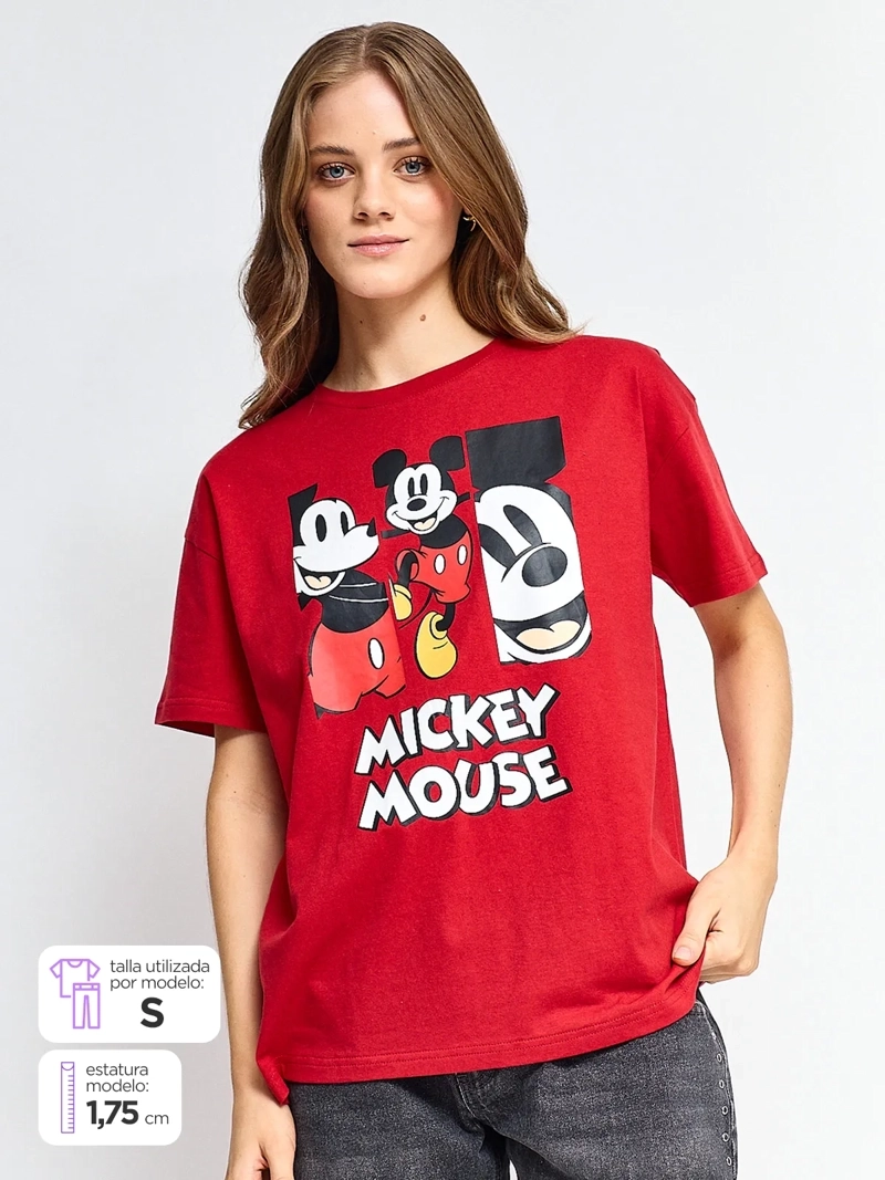 POLERA MUJER INDEX ALGODÓN MANGA CORTA MICKEY - 1