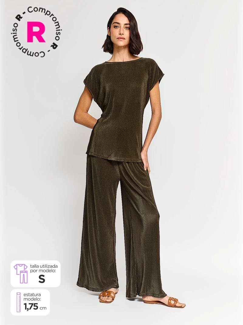 PANTALÓN MUJER REGATTA ANCHO PLISADO - 1