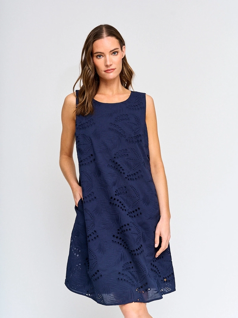 VESTIDO MUJER CACHAREL ALGODÓN CORTO TIPO JUMPER - 2