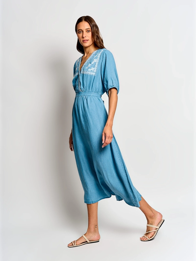 VESTIDO MUJER AZIZ LARGO DENIM - 2