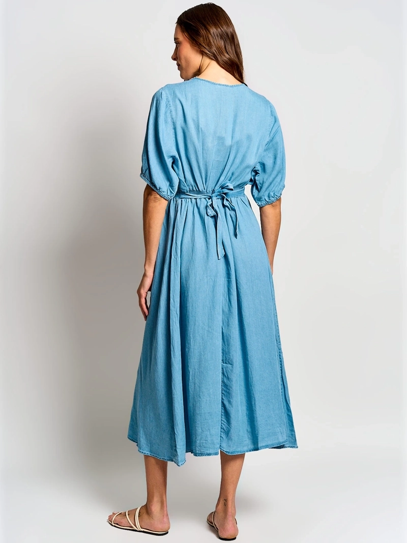 VESTIDO MUJER AZIZ LARGO DENIM - 3