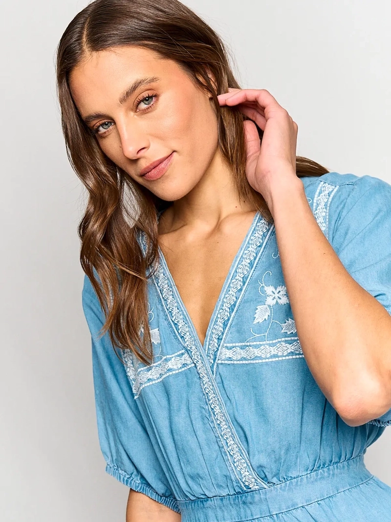VESTIDO MUJER AZIZ LARGO DENIM - 4