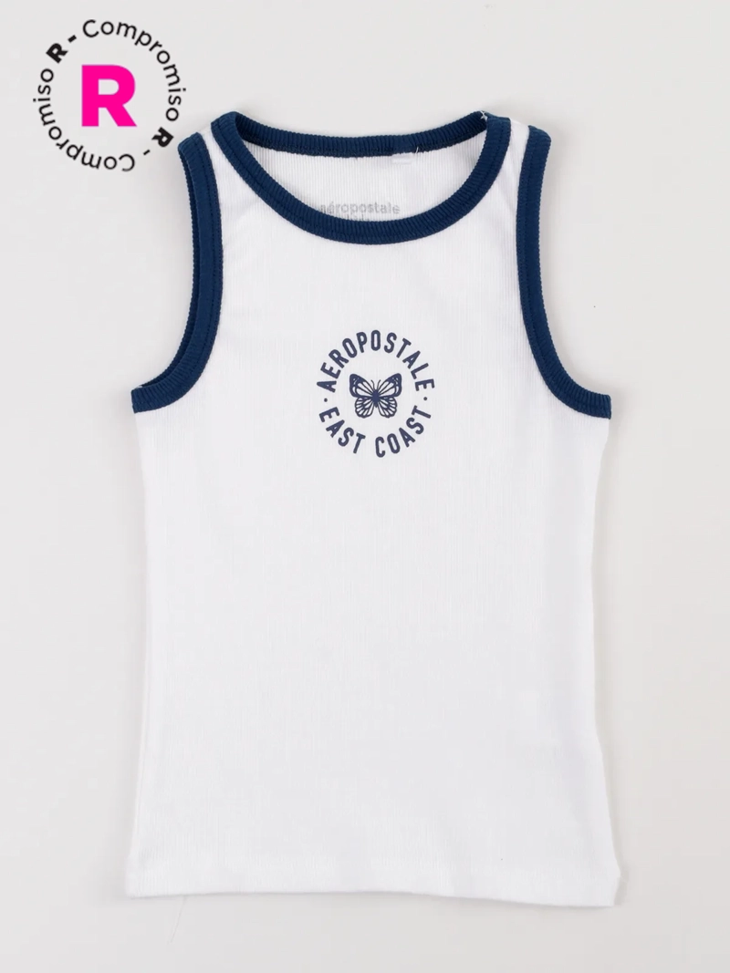 POLERA SIN MANGAS NIÑA AEROPOSTALE RIB - 1