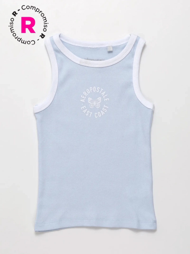 POLERA SIN MANGAS NIÑA AEROPOSTALE RIB - 1