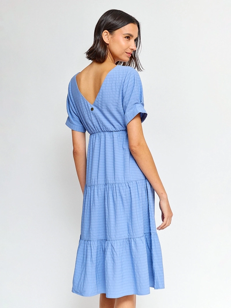 VESTIDO MUJER REGATTA CORTO ESCOTE CRUZADO MANGA GLOBO - 3