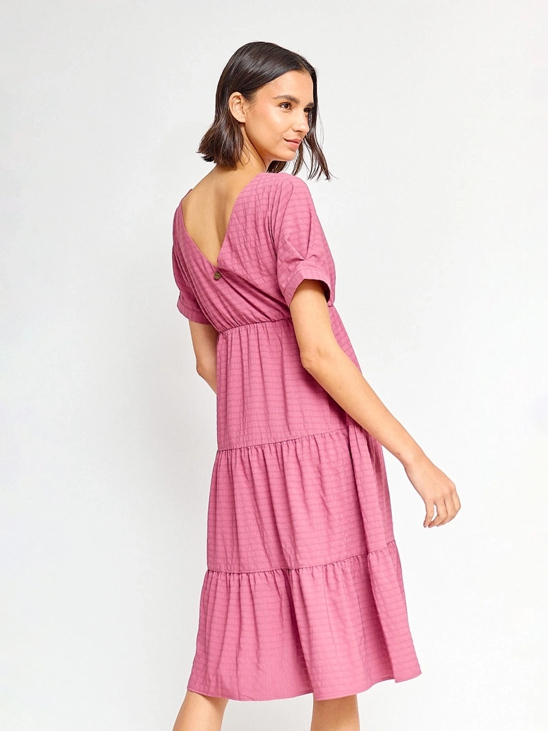 VESTIDO MUJER REGATTA CORTO ESCOTE CRUZADO MANGA GLOBO - 3