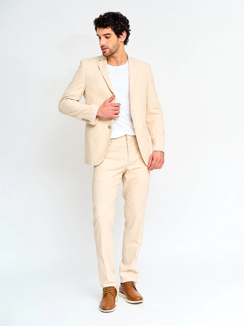 PANTALÓN HOMBRE CACHAREL LINO FORMAL - 4