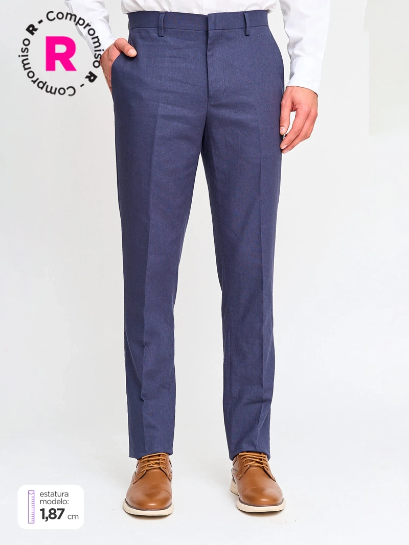 PANTALÓN HOMBRE CACHAREL LINO FORMAL - 1