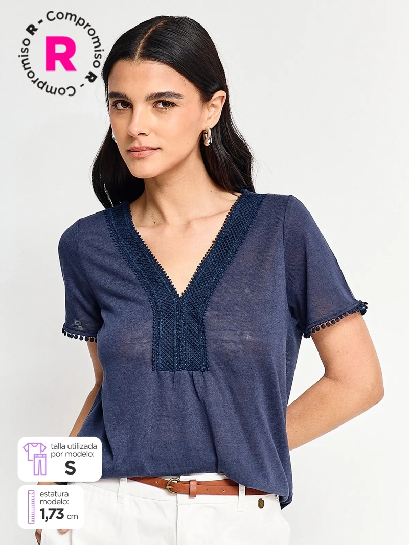 POLERA MUJER REGATTA LINO CUELLO EN V SIN MANGAS - 1